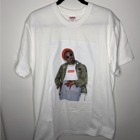 Supreme Other - Supreme White Tee with Andre 3000 Graphic Print